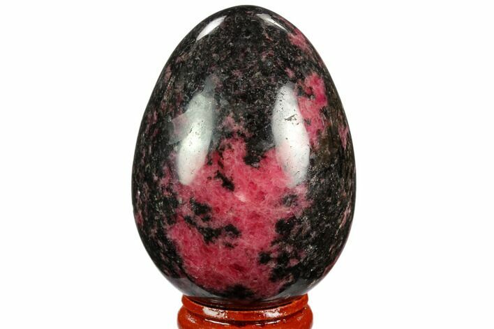 Polished Rhodonite Egg - Madagascar #124107